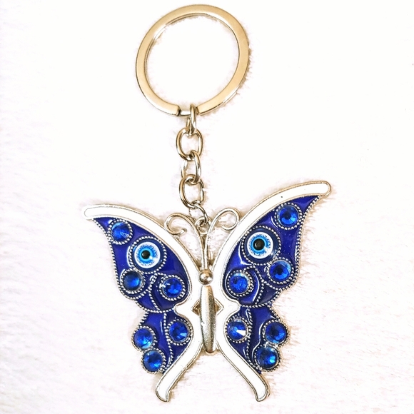 BOGO🎉Blue Butterfly Keychain - Picture 3 of 4
